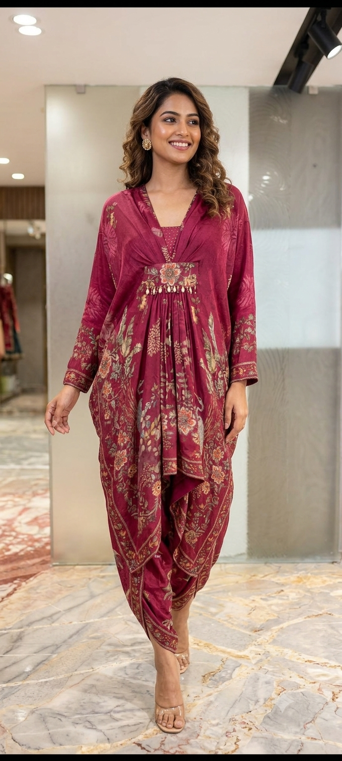 Indo western kaftan dress